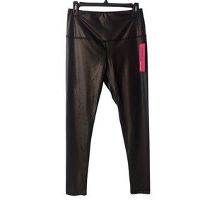 Shosho Apparel Faux Leather Leggings Black Retro Hot Pants Womens Large NEW NWT